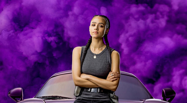 Nathalie Emmanuel Fast And Furious 9 Wallpaper 2340x1080 Resolution