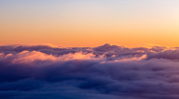 Natural Cloudy Sunset Wallpaper 2560x1080 Resolution