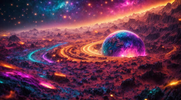 Nebula Colorful HD Space Art Wallpaper