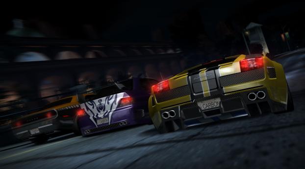 need for speed carbon, cars, night Wallpaper 2460x2400 Resolution