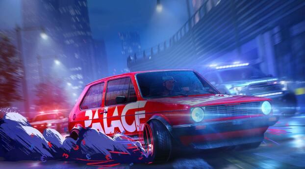Need for Speed Unbound HD Red Car Wallpaper 1440x3040 Resolution