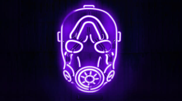 Neon Borderlands Mask Wallpaper 720x1548 Resolution