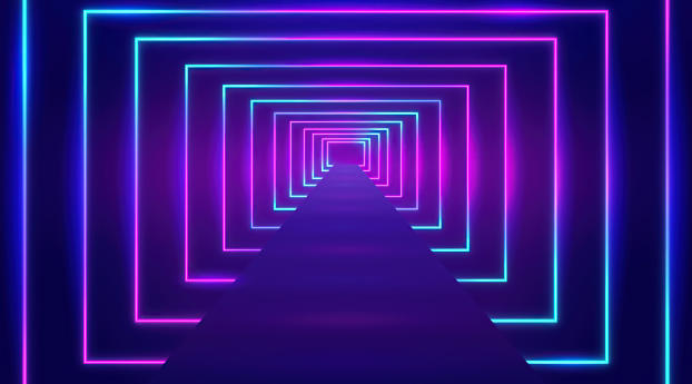 Neon Optical Illusion 5k Wallpaper