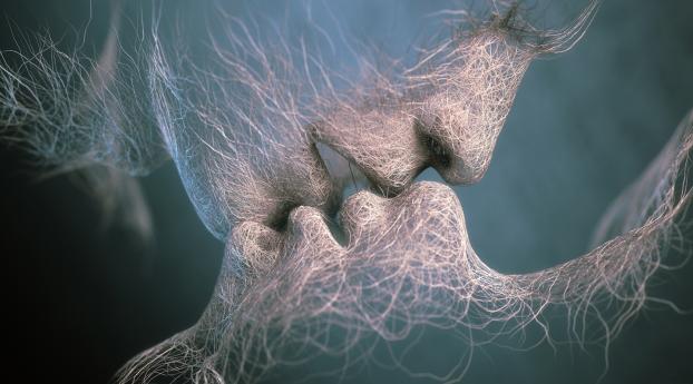 net, kiss, tenderness Wallpaper 1440x2560 Resolution