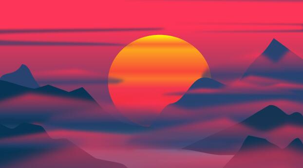 New Artistic Sunrise 8K Wallpaper