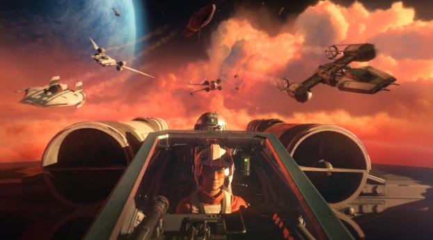 New Star Wars Squadrons 4K Wallpaper 1080x2300 Resolution