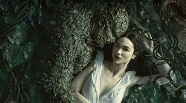 New Swamp Thing Wallpaper 1644x3840 Resolution