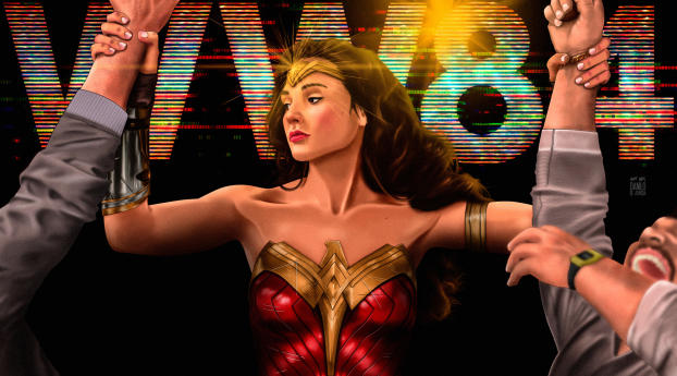New Wonder Woman 1984 Fan Art Wallpaper 320x480 Resolution