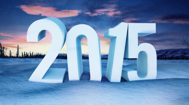 new year, 2015, snow Wallpaper 2560x1024 Resolution