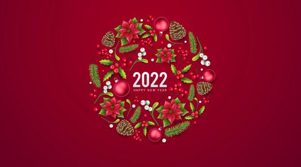 New Year 2022 4k Greeting Wallpaper 3440x1440 Resolution