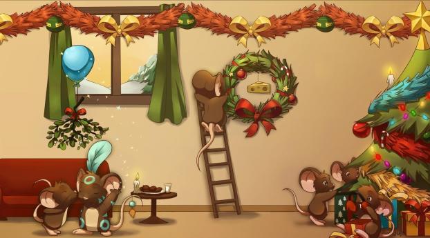 new year, christmas, holiday Wallpaper 1234x576 Resolution