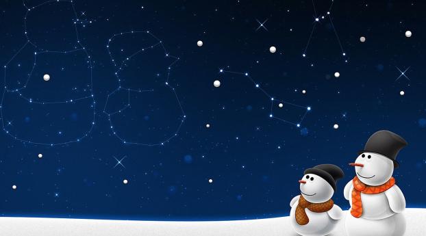 new year, christmas, snowmen Wallpaper 800x1280 Resolution