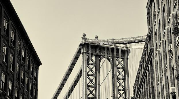 new york, bridge, sky Wallpaper 2880x1800 Resolution