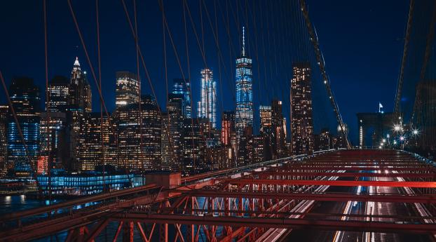 new york, brooklyn, bridge Wallpaper