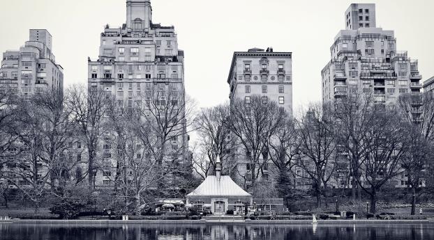 new york, central park, lake Wallpaper 1440x2960 Resolution