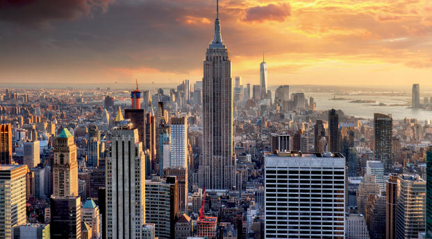 New York Cityscape Wallpaper 1440x3160 Resolution
