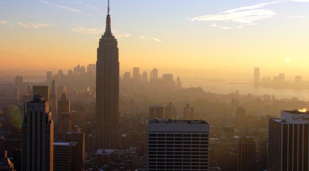 new york, dawn, fog Wallpaper 1080x1920 Resolution
