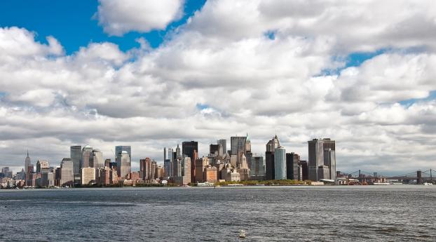 new york, manhattan, skyscrapers Wallpaper 640x480 Resolution