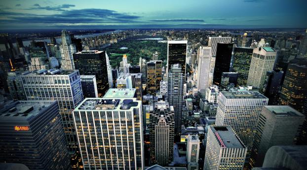 new york, sky, skyscrapers Wallpaper 640x960 Resolution