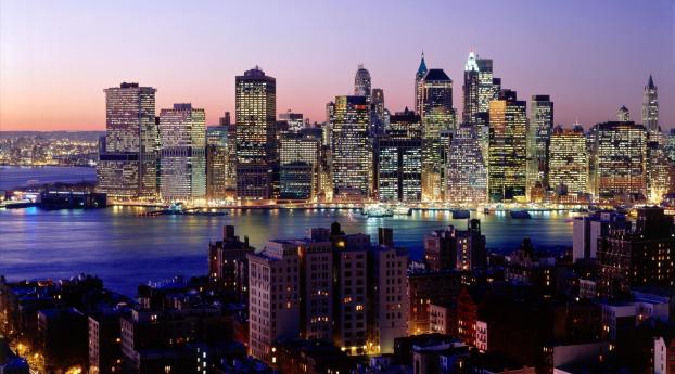 new york, skyscrapers, river Wallpaper 2560x1600 Resolution