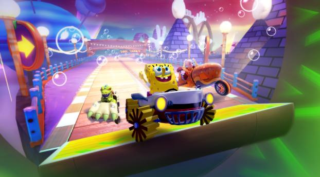 Nickelodeon Kart Racers 2 Wallpaper 9600x5400 Resolution