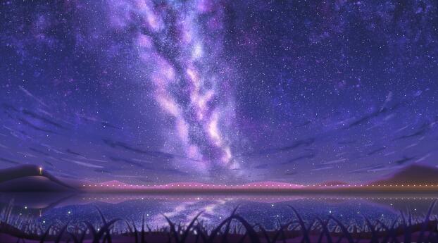 Night HD Milky Way Wallpaper 7680x4120 Resolution