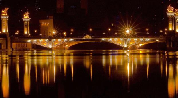 night, lights, bridge Wallpaper 540x960 Resolution