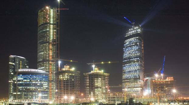 night, skyscrapers, cityscape Wallpaper 720x1280 Resolution