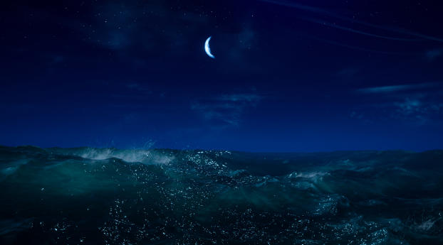 Nights at Sea Wallpaper 1280x2120 Resolution