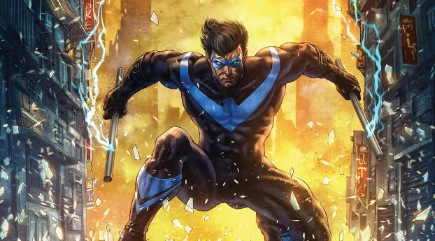 Nightwing DC Comic 2020 Wallpaper 1024x500 Resolution