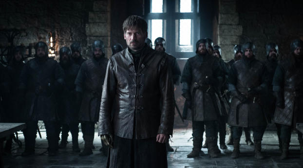 Nikolaj Coster-Waldau as Jaime Lannister  in GOT 8 Wallpaper 1080x2400 Resolution