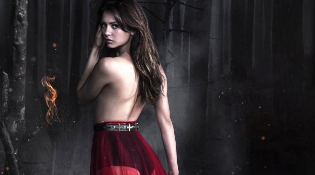 Nina Dobrev In Vampire Diaries Tv Show Wallpaper 1080x2280 Resolution