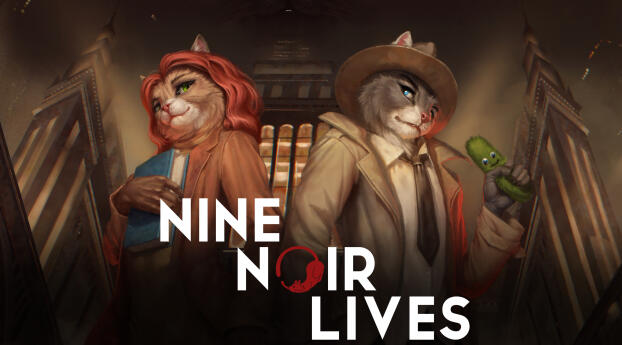Nine Noir Lives HD Wallpaper 1336x768 Resolution