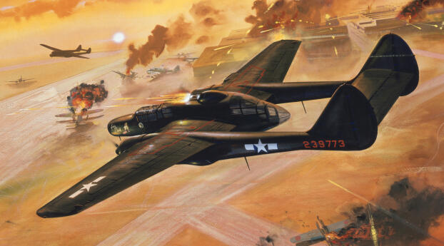 Northrop P-61 Black Widow HD Wallpaper 400x250 Resolution