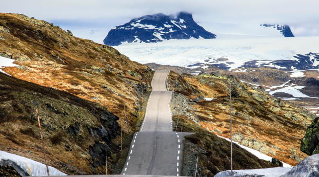 norway, road, mountain Wallpaper 1080x2340 Resolution