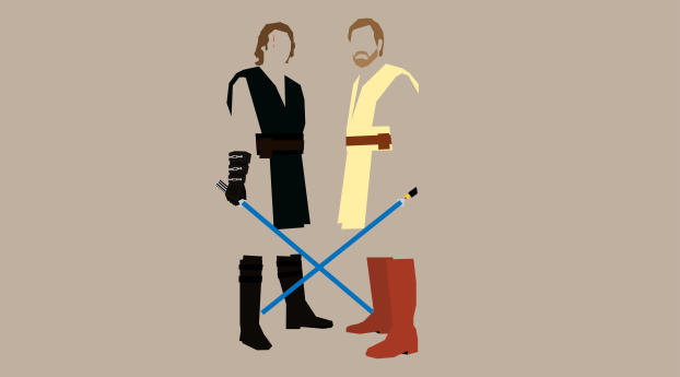 Obi-Wan Kenobi and Anakin Skywalker Wallpaper 750x1334 Resolution
