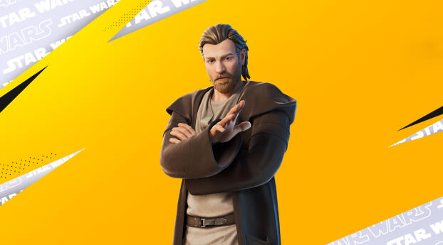 Obi-Wan Kenobi Fortnite Wallpaper 828x1792 Resolution