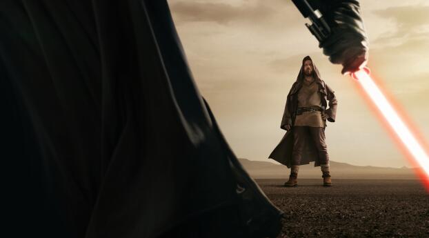Obi-Wan Kenobi vs Inquisitor 4k Wallpaper 1080x2246 Resolution