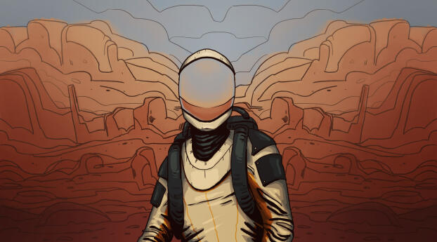 Occupy Mars The Game HD Astronaut Wallpaper 1360x768 Resolution