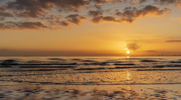 Ocean 4k Sunset Photography 2023 Wallpaper 3840x216 Resolution
