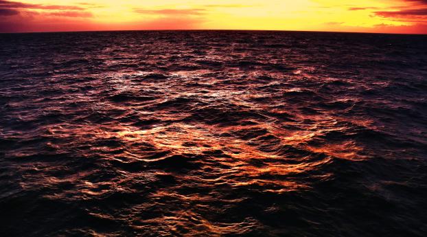ocean, sunset, twilight Wallpaper 480x800 Resolution