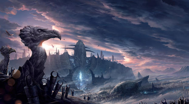 Oddworld Soulstorm Game Poster Wallpaper 1336x768 Resolution