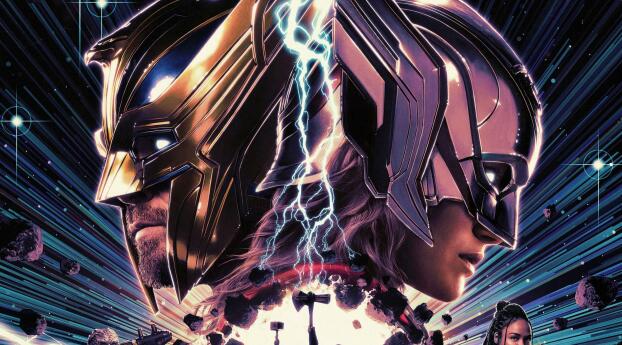 Official Thor Love and Thunder HD Movie Wallpaper 1080x1920 Resolution