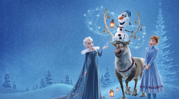 Olafs Frozen Adventure Wallpaper 1280x2120 Resolution