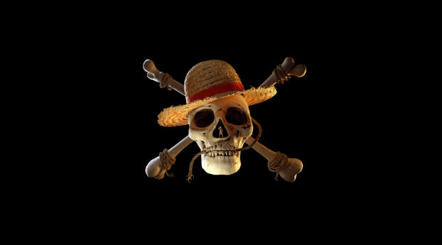 One Piece Skull 8K Wallpaper 1080x2340 Resolution