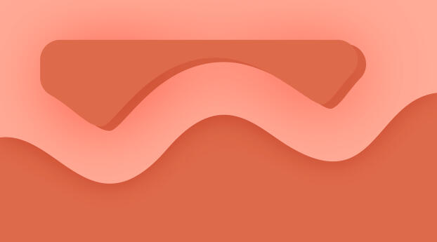 Orange Wave Digital Art Wallpaper