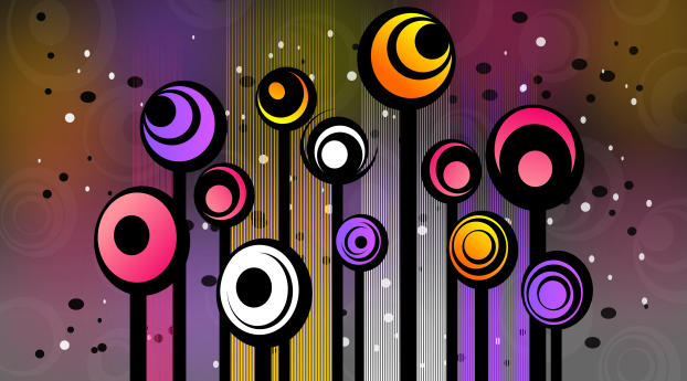 Oval Colorful Pattern Wallpaper 1920x1080 Resolution