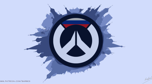 Overwatch Logo Minimalism Artwork Wallpaper 1080x2340 Resolution