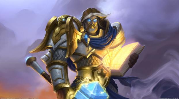 paladin, hearthstone, uther Wallpaper 320x568 Resolution