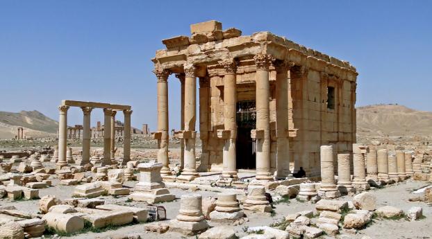 palmyra, syria, temple Wallpaper 640x1136 Resolution